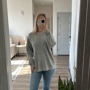 Heather grey American eagle oversized sweater